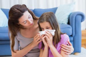 stock image of a Mom and her daughter who is experiencing signs of a deviated septum in Birmingham