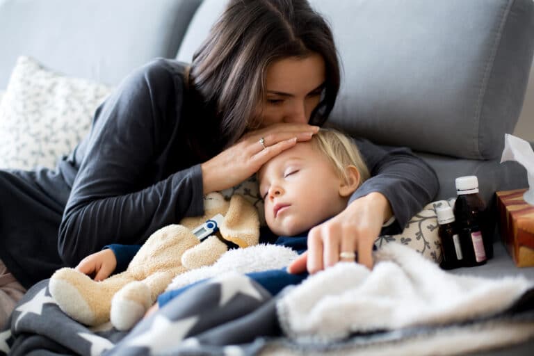 child with an ear infection