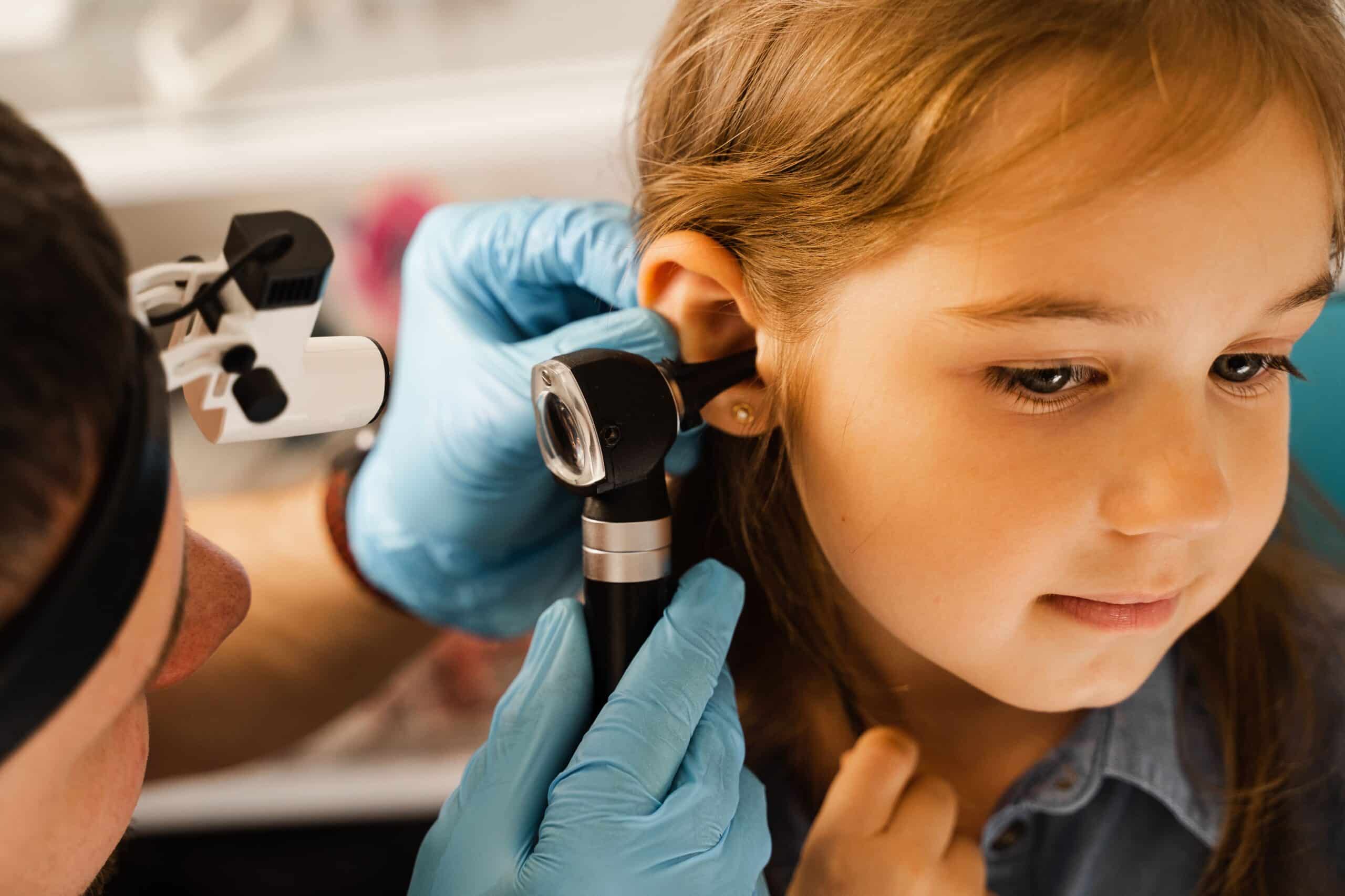 pediatric ent associates closeup examination childs ear with otoscope otoscopy visit ent doctor consultationbirmingham al